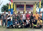 Sinergi TNI-Polri Gelar Bakti Sosial Perbaiki Poskamling Dalam Rangka Hari Bhayangkara ke-78
