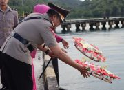 Polres Buol Gelar Upacara Tabur Bunga di Perairan Laut Leok, Peringati Hari Bhayangkara Ke-78 Tahun 2024