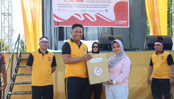 Olahraga Bersama Meriahkan Rangkaian Hari Bhayangkara ke 78 Polres Touna