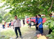 Respon Cepat Anggota Polsek Ampana Kota Datangi TKP Kebakaran Rumah di BTN FAT Resident