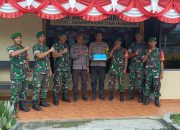 Beri Kejutan dan Ucapan Selamat Hari Bhayangkara ke-78, Danramil Datangi Polsek Ulubongka