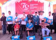 HUT RI di Poso, Kapolda Sulteng Serahkan Bansos dan Kursi Roda Usai Upacara