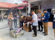 Kapolres Touna Hadiri Pemusnahan Surat Suara Rusak di Kantor KPU Touna