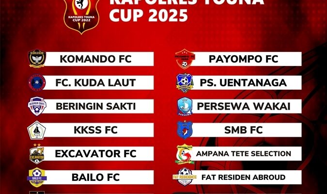 16 Tim Akan Bertarung dalam Open Turnamen Sepak Bola Kapolres Touna Cup 2025