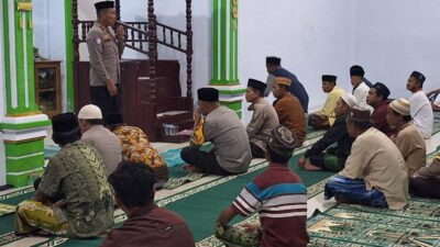 Polres Touna Sosialisasikan Mudik Aman, Keluarga Nyaman Lewat Tarawih Keliling