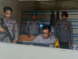 Pasca Penetapan Bupati Terpilih, Wakapolres Touna Cek Personel Jaga Gudang Logistik KPU