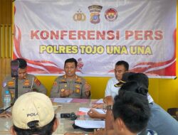 Polres Touna Gelar Konferensi Pers dan Rekonstruski Meninggalnya Aipda RB