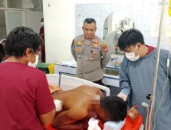 Kapolsek Ampana Tete Bersama Personel Kejar Pelaku Penganiayaan Berat Ke Dalam Hutan
