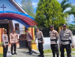 Ibadah Hari Raya Paskah, Polres Touna Kembali Lakukan Pengamanan Di Gereja