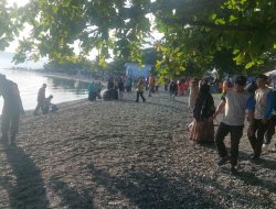 Peringati Hari Lingkungan Hidup Sedunia, Polres Touna Bersihkan Sampah Di Pantai Taman JH