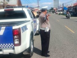 Jaga Kelancaran Lalu Lintas dan Ketertiban Masyarakat, Satlantas Polres Touna Gelar “Blue Light Patrol” 