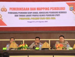Jamin Keamanan, Polres Touna Lakukan Pemeriksaan Psikologi Pemegang Senjata Api Dinas