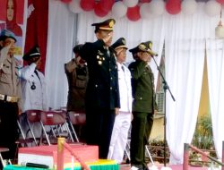 HUT ke-80 RI: Kapolsek Tojo Jadi Inspektur Upacara Penurunan Bendera
