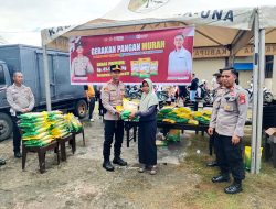 Sinergi Polres dan Bulog Jaga Ketahanan Pangan Lewat Pasar Beras Murah di Touna