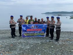 Waspada Laka Laut! Satpolairud Touna Gelar Patroli dan Sosialisasi di Pesisir Muara Toba