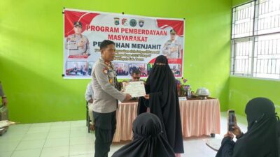 Sukses Gelar Pelatihan Menjahit, Satgas Madago Raya Bekali Warga Touna Peningkatan Ekonomi Keluarga