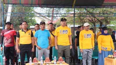 Wakapolres Touna Ikut Senam dan Jalan Santai Bersama Ratusan Warga Rayakan Hari Bakti PU