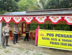Pastikan Nataru Aman, Kapolres Touna Tinjau Langsung Kesiapan Personel di Pospam Uebone