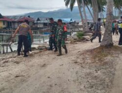 Wujudkan Laut Sehat, Kapolsek Ampana Tete Bangun Kesadaran Kolektif Lewat Aksi Peduli Pantai