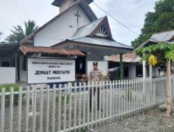 Minimalisir Gangguan Kamtibmas, Polsek Ulubongka Intensifkan Monitoring Gereja