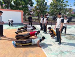 Tingkatkan Kualitas Fisik, Personel Polres Touna Jalani Uji Kesamaptaan Jasmani