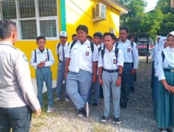 Ops Keselamatan Tinombala 2026: Subsatgas Dikmas Polres Touna Edukasi Pelajar SMAN 2 Ampana Kota