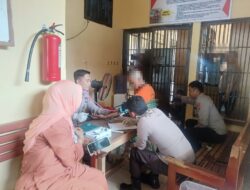 Komitmen Pelayanan Prima, Polres Touna Pantau Intensif Kesehatan Para Tahanan