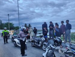 Satlantas Polres Touna Perketat Penjagaan di Titik Rawan, Cegah Balap Liar Pasca Sahur