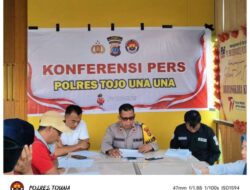 Wakapolres Touna Pimpin Konferensi Pers Ungkap Kasus Pencurian Genset Krisbow di Ampana