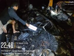 Kapolsek Una-Una Pimpin Pengamanan Lokasi Pasca-Kebakaran Hebat di Dusun Pulau Salaka
