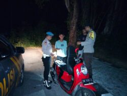 Gelar KRYD, Polres Touna Persempit Ruang Gerak Pelaku Kejahatan di Malam Minggu