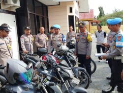 Jaga Marwah Institusi, Propam Polres Touna Gelar Pemeriksaan Disiplin Rutin di Polsek Ampana Kota