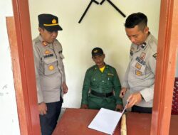 Sambangi Desa Sabo, Sat Binmas Polres Touna Nilai Kesiapan Pos Satkamling