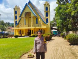 Ratusan Jemaat Beribadah Aman, Polres Touna Lakukan Pengamanan Serentak Gereja