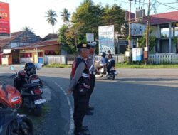Polres Touna Intensifkan Strong Point, Pengaturan Lalu Lintas Dilakukan di Sejumlah Titik Strategis