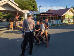 Satlantas Polres Tojo Una-Una Tegur Pelanggar dan Edukasi Masyarakat Lewat Strong Point Pagi