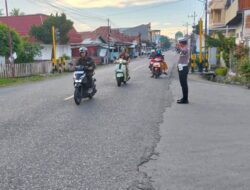 Strong Point Pagi di Ampana, Satlantas Polres Touna Tegur Pelanggar dan Edukasi Pengendara