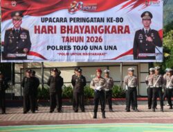Peringatan Hari Bhayangkara ke-80, Polres Tojo Una-Una Gelar Upacara dan Bakti Sosial