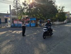 Strong Point Pagi Satlantas Polres Tojo Una Una Ciptakan Lalu Lintas Aman dan Lancar di Ampana
