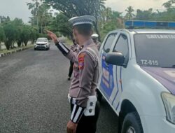Satlantas Polres Touna Pantau Arus Lalin Lewat Blue Light Patrol