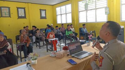 Satlantas Polres Touna Sosialisasi Keselamatan Berlalu Lintas di MTs Chairul Amin