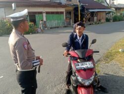 Satlantas Tojo Una-Una Laksanakan Strong Point Pagi, Cegah Pelanggaran Lalu Lintas