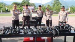 Wakapolres Touna Pimpin Pemeriksaan Senpi Sat Samapta, Reskrim dan Narkoba