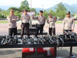 Wakapolres Touna Pimpin Pemeriksaan Senpi Sat Samapta, Reskrim dan Narkoba