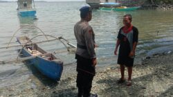 Satpolairud Polres Touna Hadir Bantu Nelayan dan Jaga Kamtibmas di Pesisir Desa Labuan