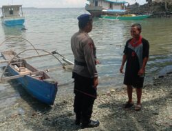 Satpolairud Polres Touna Hadir Bantu Nelayan dan Jaga Kamtibmas di Pesisir Desa Labuan