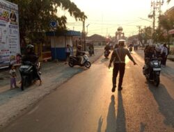 Sat Lantas Polres Touna Gelar Strong Point Pagi, Wujudkan Kamseltibcarlantas