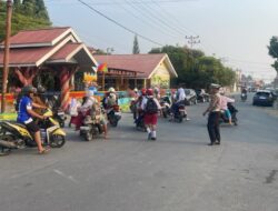 Satlantas Polres Touna Perkuat Strong Point Pagi, Jaga Kelancaran Arus Lalu Lintas