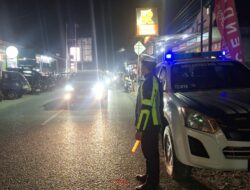 Satlantas Polres Touna Perkuat Patroli Malam Jaga Kamseltibcarlantas
