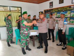 Polsek Tojo Beri Ucapan HUT TNI ke-81, Perkuat Sinergitas TNI-Polri
